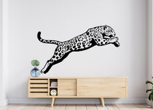 Load image into Gallery viewer, Leopard wall decals, Leopard Wall Sticker, Cheetah wall art, Animals wall vinyl Wild Cat Vinyl Sticker Decor Nursery Wild Pet 1092RS