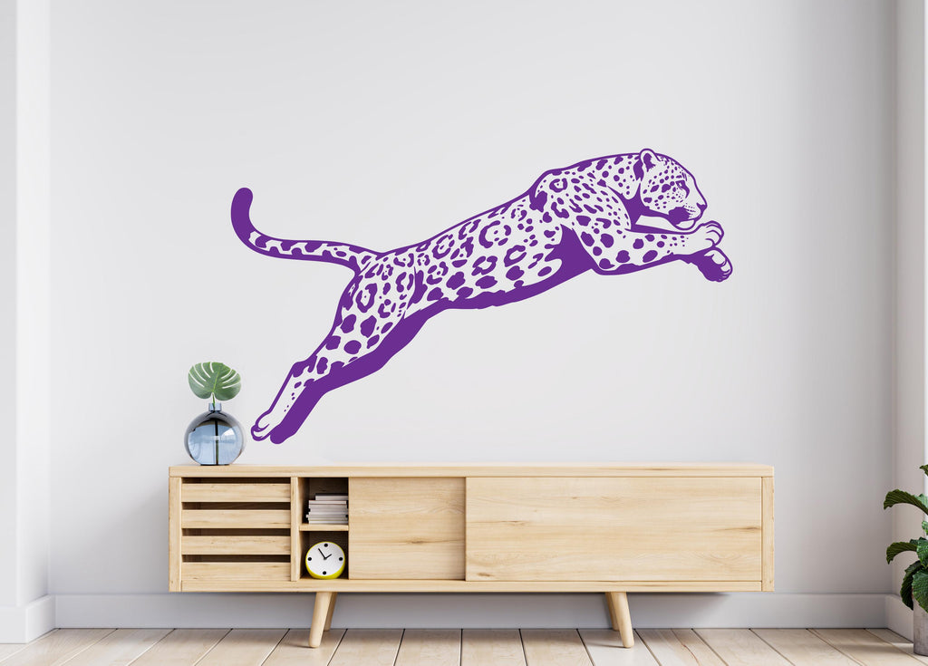 Leopard wall decals, Leopard Wall Sticker, Cheetah wall art, Animals wall vinyl Wild Cat Vinyl Sticker Decor Nursery Wild Pet 1092RS