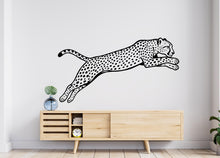 Load image into Gallery viewer, Leopard Wall Decals, Cheetah Animal Vinyl Sticker Decor, Wild Cat Art 1093RS