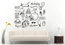 Load image into Gallery viewer, Beach Holiday Summer Travel Hot Tour Vacation Voyage Journey Collage Wall Decal Vinyl Sticker Mural Room Decor L662
