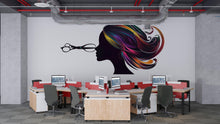 Load image into Gallery viewer, Hair Stylist Sticker, Salon Decal, Beauty Sticker, Hairdresser Gift, Scissors Art, Cosmetology Decal, Laptop Sticker, 267gm