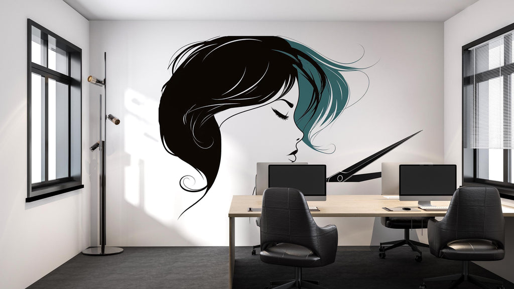Hair Stylist Sticker, Salon Decal, Hairdresser Gift, Beauty Sticker, Scissor Art Decal, Cosmetology Sticker, Laptop Decal, 268gm