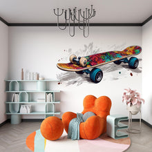 Load image into Gallery viewer, Skateboard Sticker, Skate Deck Decal, Colorful Skate Art, Skater Gift, Cool Board Sticker, Laptop Decal, Water Bottle, 272gm