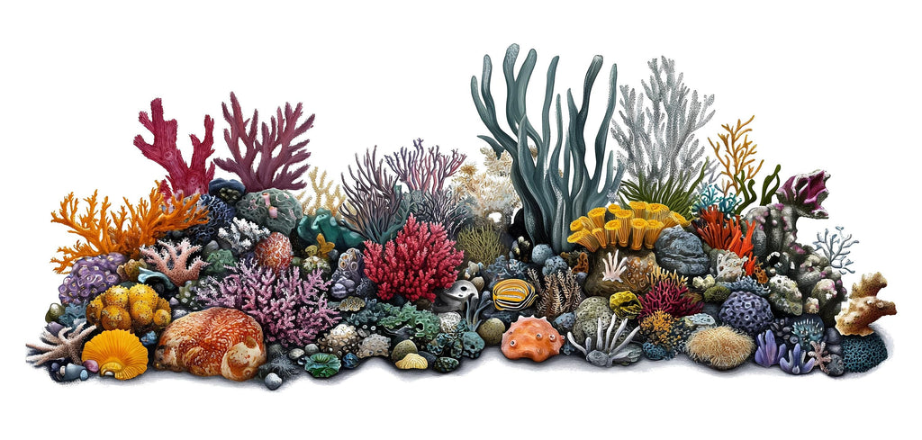 Coral Reef Sticker, Ocean Decal, Sea Life Sticker, Underwater Art, Marine Life Gift, Laptop Sticker, Water Bottle, 273gm