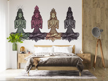 Load image into Gallery viewer, Yoga Goddess Sticker, Meditation Decal, Boho Spiritual Art, Zen Woman Sticker, Chakra Decor, Laptop Sticker, Water Bottle, 278gm