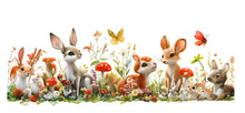 Load image into Gallery viewer, Bunny Sticker, Woodland Rabbit Decal, Cute Forest Animal, Nursery Sticker, Spring Bunny Art, Laptop Sticker, Water Bottle, 280gm