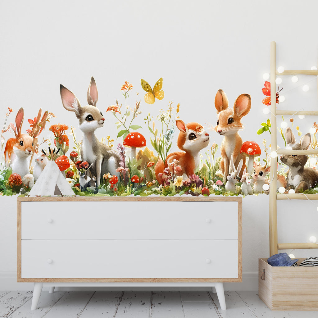 Bunny Sticker, Woodland Rabbit Decal, Cute Forest Animal, Nursery Sticker, Spring Bunny Art, Laptop Sticker, Water Bottle, 280gm