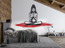 Load image into Gallery viewer, Yoga Sticker, Meditation Woman Decal, Zen Art Sticker, Spiritual Gift, Boho Yoga Decor, Laptop Sticker, Water Bottle, 282gm