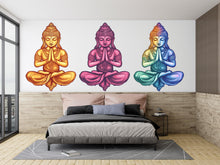 Load image into Gallery viewer, Buddha Sticker, Meditation Decal, Spiritual Yoga Art, Zen Wall Style, Boho Mindful Gift, Laptop Sticker, Water Bottle, 283gm