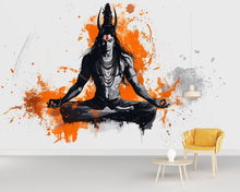 Load image into Gallery viewer, Shiva Sticker, Meditation Decal, Hindu Spiritual Art, Yoga Sticker, Zen Gift, Laptop Sticker, Water Bottle Decal, 284gm