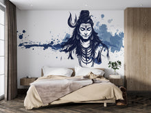 Load image into Gallery viewer, Shiva Sticker, Hindu Art Decal, Spiritual Yoga Sticker, Meditation Gift, Zen Wall Art, Laptop Sticker, Water Bottle, 285gm