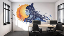 Load image into Gallery viewer, Shiva Sticker, Hindu Art Decal, Spiritual Yoga Sticker, Meditation Gift, Blue Shiva Art, Laptop Sticker, Water Bottle, 286gm