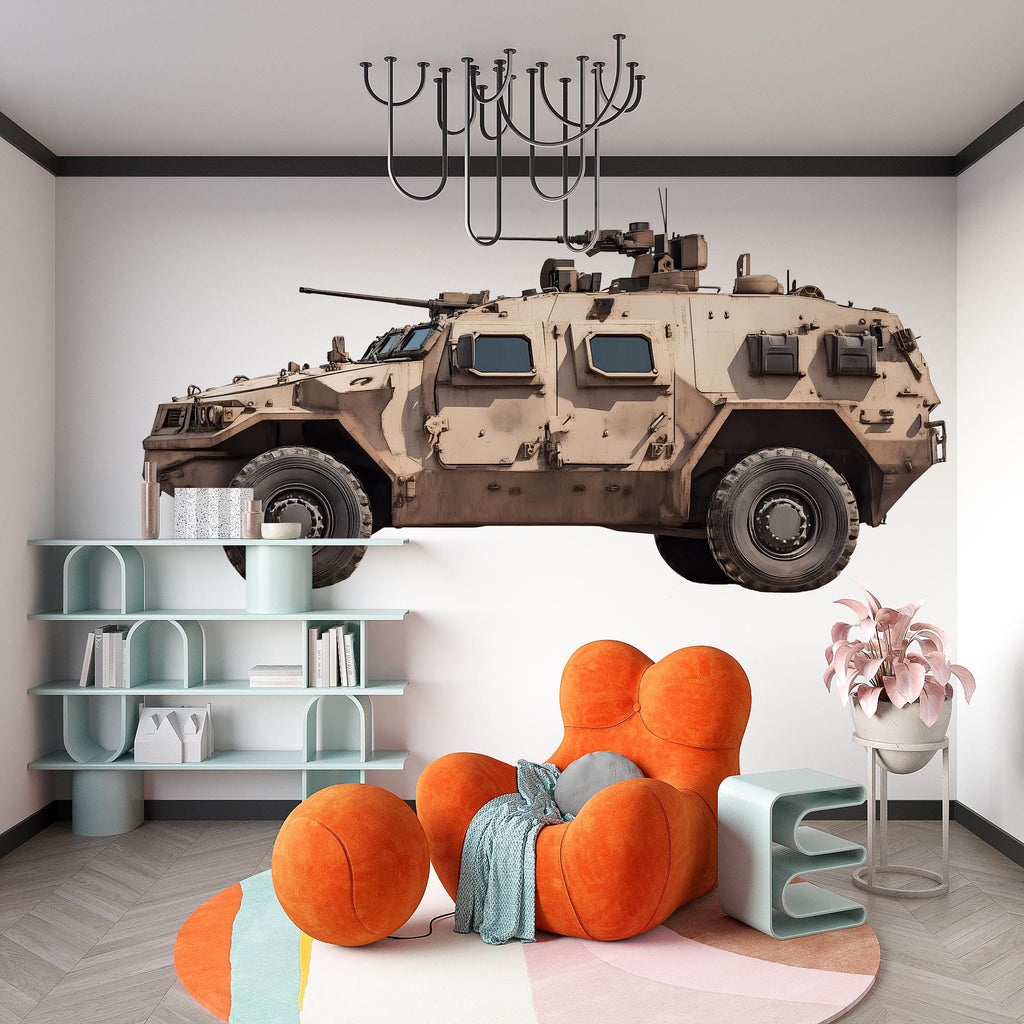 Military Truck Sticker, Armored Vehicle Decal, Tactical Truck Art, Army Vehicle Sticker, Combat Truck Gift, 299gm