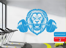 Load image into Gallery viewer, Lion Gym Wall Decor Lion Fitness Wall Art Lion Gym Wall Decals Lion Wall Decal Crossfit Gifts Home Gym Wall Sticker Gym 1102RS