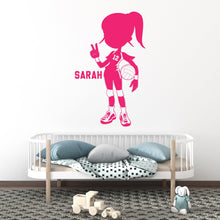 Load image into Gallery viewer, Custom Name Volleyball Girl wall decal Sport Wall Decal Kids Decal Personalized Gifts wall Vinyl Wall Sticker Boy Room Teen Girl Decor 696LU