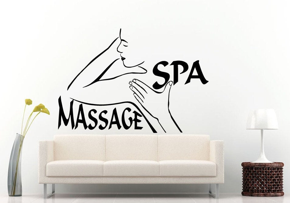 Massage And Spa Salon Relaxation Beauty Wall Decal Vinyl Sticker Mural Room Decor L667