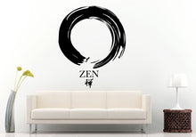 Load image into Gallery viewer, Zen Paint Brush Circle Chinese Letter Symbol Yoga Peace And Balance Namaste Wall Decal Vinyl Sticker Mural Room Decor L670