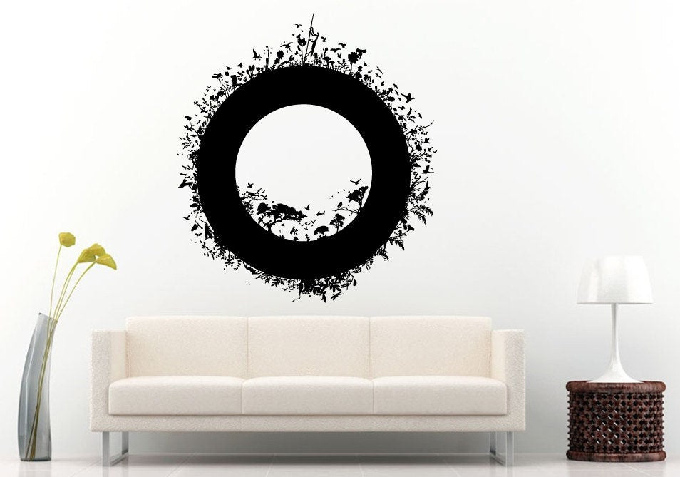 Zen Circle Symbol Nature Yoga Peace And Balance Namaste Wall Decal Vinyl Sticker Mural Room Decor L671