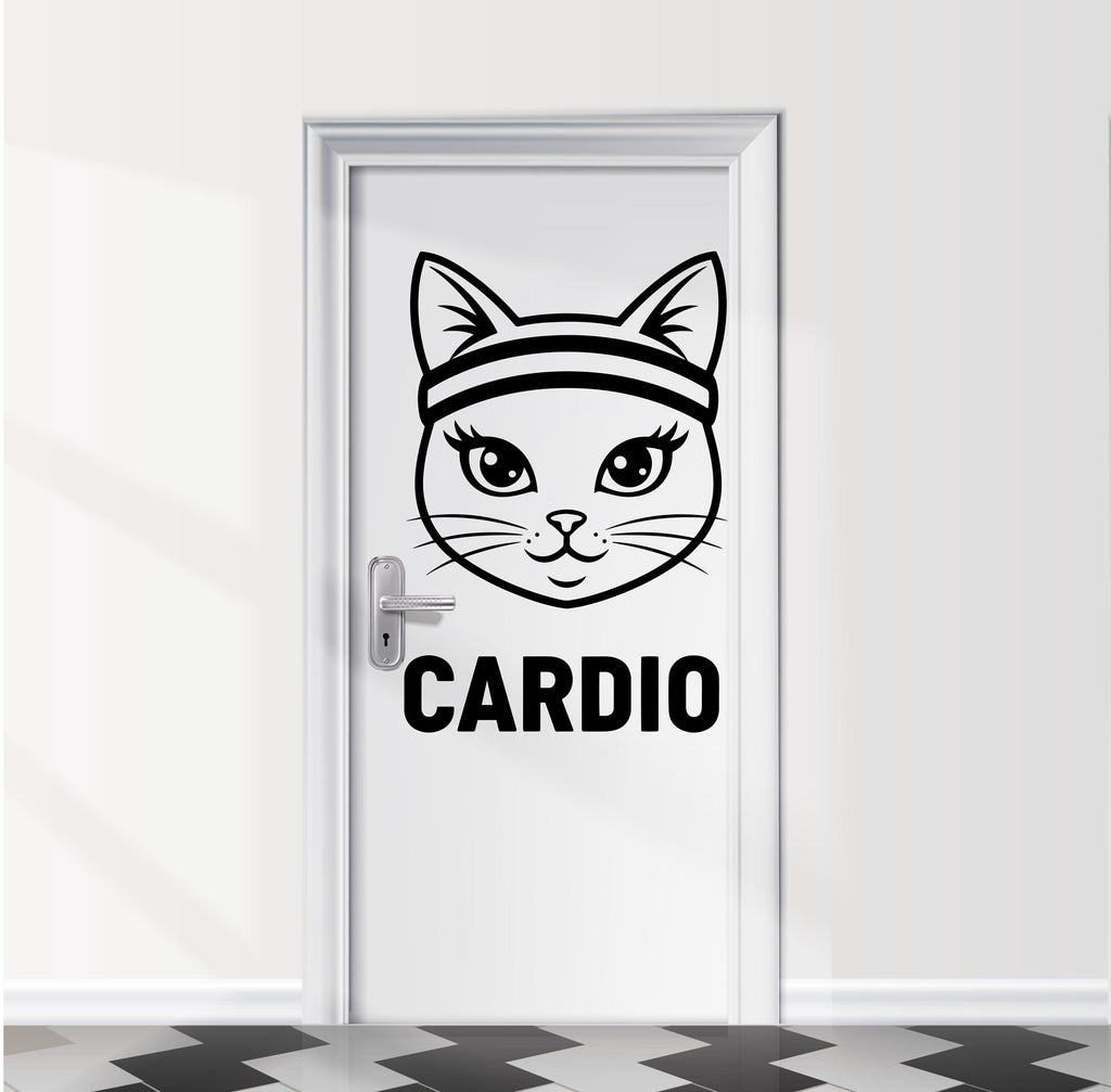 Women Pull-Up Gym Bathroom Door Decal, Vinyl Sticker 1108RS
