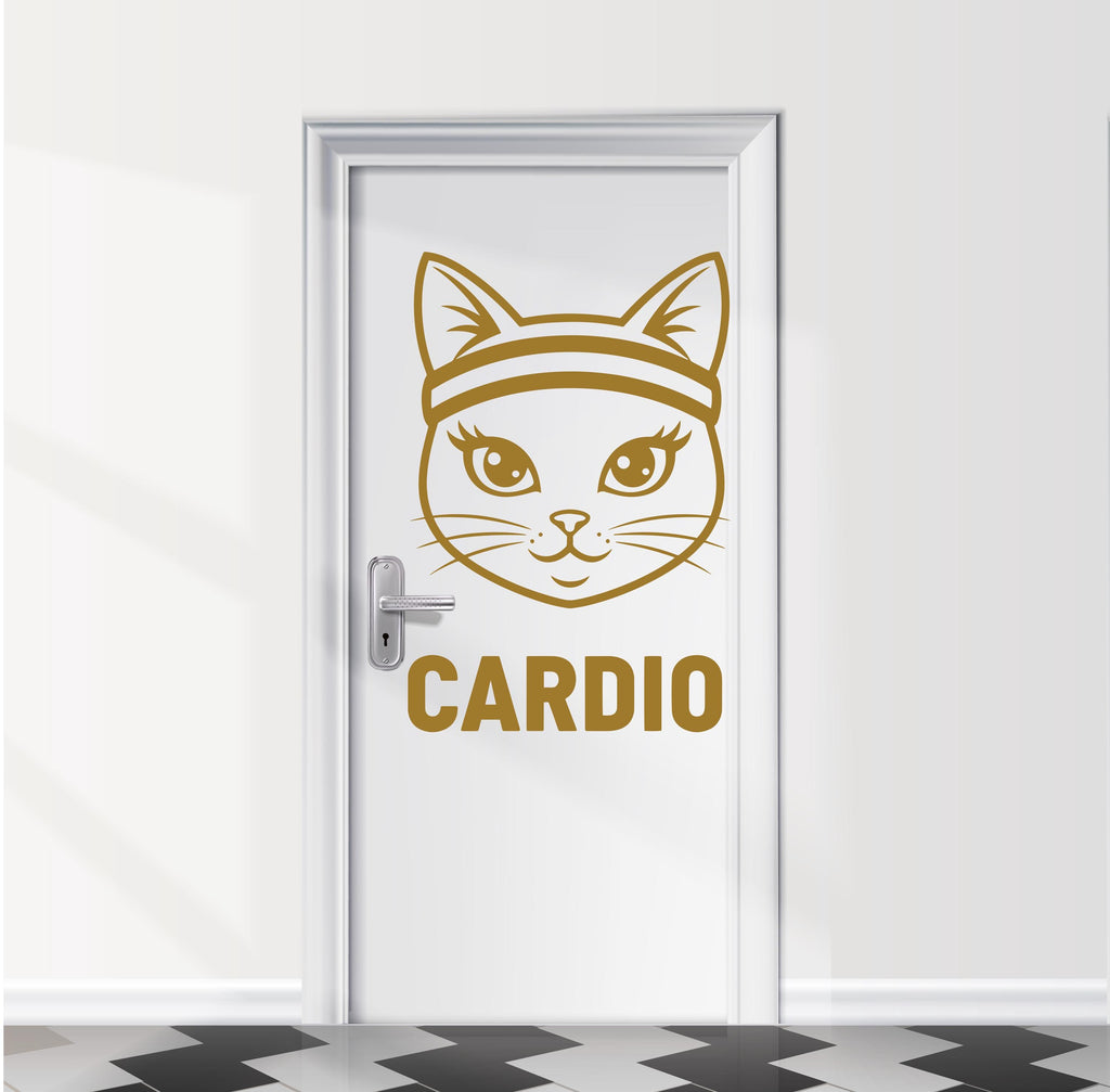 Women Pull-Up Gym Bathroom Door Decal, Vinyl Sticker 1108RS