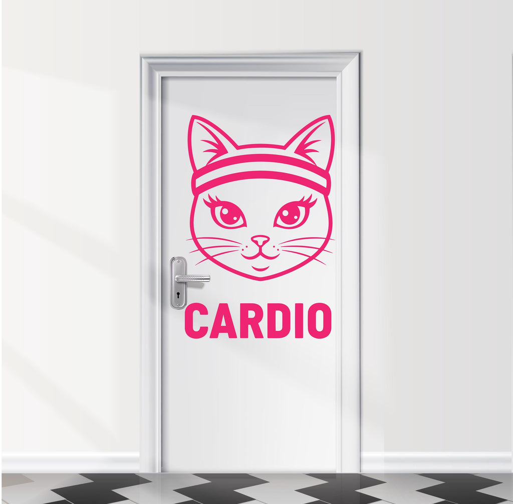 Women Pull-Up Gym Bathroom Door Decal, Vinyl Sticker 1108RS