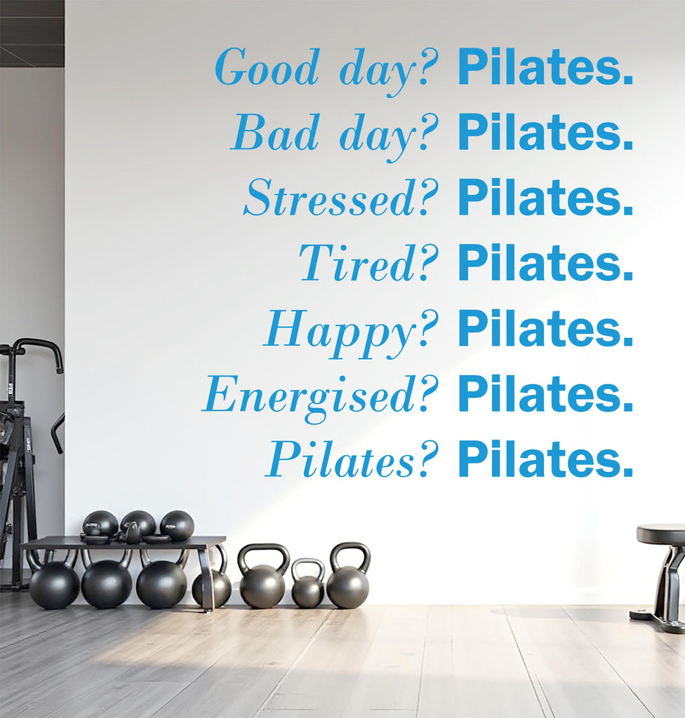 Pilates Wall Decal Pilates Wall Sticker Yoga Wall Art Pilates Wall Decor Gym Wall Decal Gym Wall Sticker Gym Wall Art Meditation Decal 682LU
