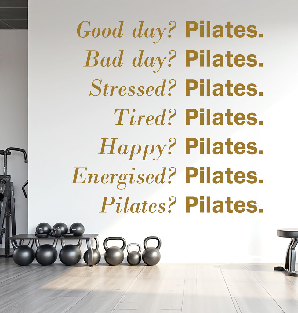 Pilates Wall Decal Pilates Wall Sticker Yoga Wall Art Pilates Wall Decor Gym Wall Decal Gym Wall Sticker Gym Wall Art Meditation Decal 682LU