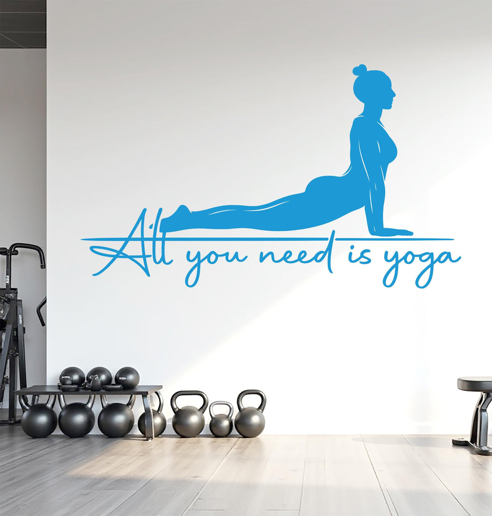 Yoga Wall Decal, Girl Yoga Wall Sticker, Yoga Wall Art, Yoga Wall Art Decor, Yoga Studio Wall Decal, Gym Wall Sticker Meditation 817LU