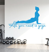 Load image into Gallery viewer, Yoga Wall Decal, Girl Yoga Wall Sticker, Yoga Wall Art, Yoga Wall Art Decor, Yoga Studio Wall Decal, Gym Wall Sticker Meditation 817LU