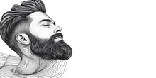 Load image into Gallery viewer, Bearded Man Wall Decal, Barber Shop Wall Decor, Modern Beard Line Art Sticker, Mens Grooming Wall Art, Barbershop Interior Design