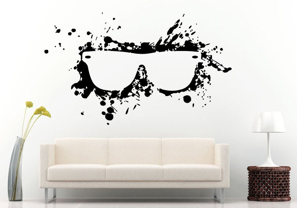 Sunglasses Shades Swag In Splash Paint Drip Wall Decal Vinyl Sticker Mural Room Decor L681