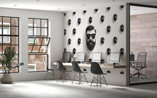 Load image into Gallery viewer, Beard Pattern Wall Decal, Barber Shop Wall Decor, Beard Icon Sticker Set, Mens Grooming Wall Art, Modern Barbershop Interior Design