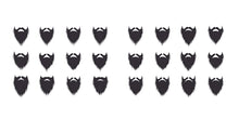 Load image into Gallery viewer, Beard Pattern Wall Decal, Minimal Barber Shop Wall Decor, Repeating Beard Sticker Set, Modern Barbershop Interior, Mens Grooming Wall Art