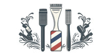 Load image into Gallery viewer, Barber Tools Wall Decal, Clipper Comb Wall Sticker, Barbershop Wall Decor, Hair Salon Wall Art, Mens Grooming Vinyl Decal, Barber Interior