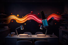 Load image into Gallery viewer, Colorful Nail Polish Wall Decal Nail Salon Wall Sticker Beauty Studio Decor Rainbow Splash Wall Art Manicure Studio Vinyl Wall Decal
