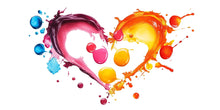 Load image into Gallery viewer, Color Splash Heart Wall Decal Nail Salon Wall Sticker Modern Beauty Studio Decor Vibrant Love Wall Art Manicure Studio Vinyl Wall Decal