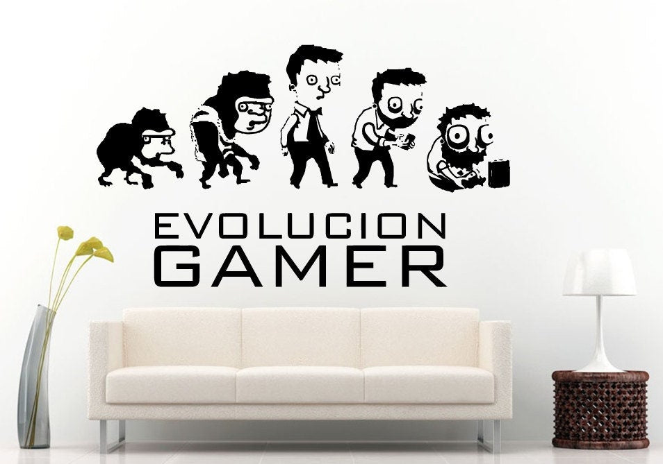 Evolution Gamer Video Games Wall Decal Vinyl Sticker Mural Room Decor L683