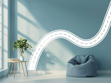 Load image into Gallery viewer, Toy Car Road Wall Decal Playroom Wall Mural Racing Track Kids Room Neutral Race Track Wall Sticker