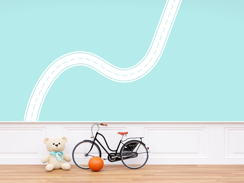 Toy Car Road Wall Decal Playroom Wall Mural Racing Track Kids Room Neutral Race Track Wall Sticker