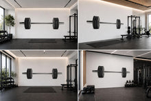 Load image into Gallery viewer, Barbell Wall Decal, Gym Wall Art, Minimal Fitness Wall Decor, Weightlifting Sticker, Home Gym Decor, Workout Wall Mural, Strength Training
