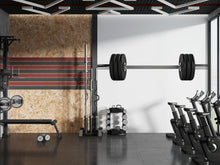 Load image into Gallery viewer, Barbell Wall Decal, Gym Wall Art, Minimal Fitness Wall Decor, Weightlifting Sticker, Home Gym Decor, Workout Wall Mural, Strength Training