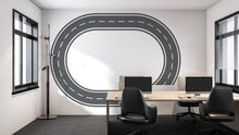 Load image into Gallery viewer, Highway Wall Decal Road Wall Mural Kids Room Racing Track Playroom Teen Room &amp; Boys Bedroom Decor