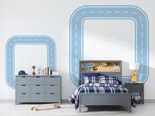 Load image into Gallery viewer, Road Wall Decal Kids Room Highway Wall Mural Toy Car Track Playroom Minimalist Race Track Wall Sticker Teen Room &amp; Boys Bedroom Decor