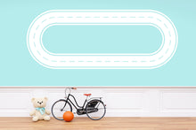 Load image into Gallery viewer, Race Track Wall Decal Road Wall Mural Playroom Car Track Wall Sticker Kids Room Nursery &amp; Playroom