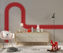 Load image into Gallery viewer, Road Wall Decal Playroom Car Track Wall Mural Kids Room