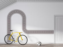 Load image into Gallery viewer, Road Wall Decal Playroom Car Track Wall Mural Kids Room