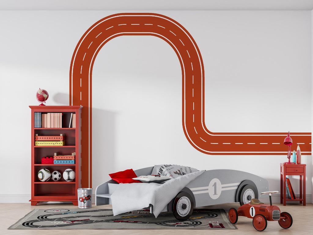 Highway Track Wall Decal Road Wall Mural Kids Room Playroom
