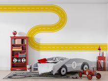 Load image into Gallery viewer, Road Wall Decal Racing Line Wall Mural Playroom Kids Room