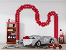 Load image into Gallery viewer, Race Track Wall Decal Car Road Wall Mural Playroom Kids Room
