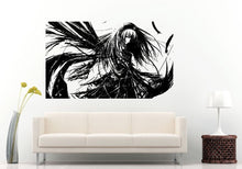 Load image into Gallery viewer, Anime Woman Long Hair And Wavy Dress Poster Wall Decal Vinyl Sticker Mural Room Decor L684